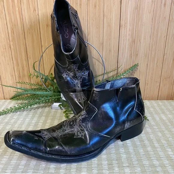 Aldo | Shoes | Aldo Mens Western Zip Ankle Boot Size Square  display picture 1